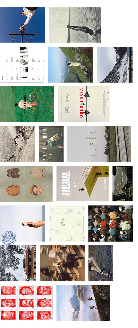 Collage of various images and posters with different subjects and styles.